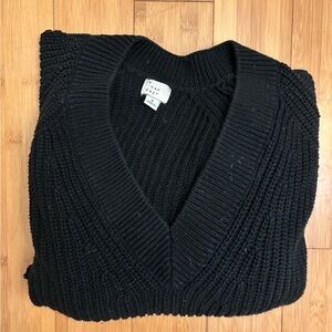 A NEW DAY Black V NECK Knit Sweater SMALL